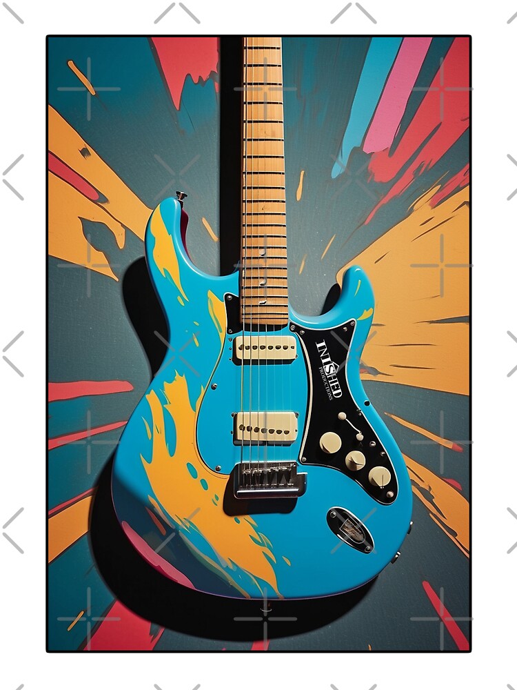 Andy Warhol Inspired Guitar Graffiti Street Artwork by Inished Productions