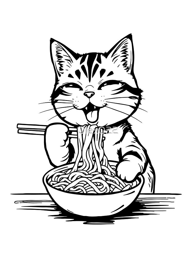 Noodle Cat by OlexPrints