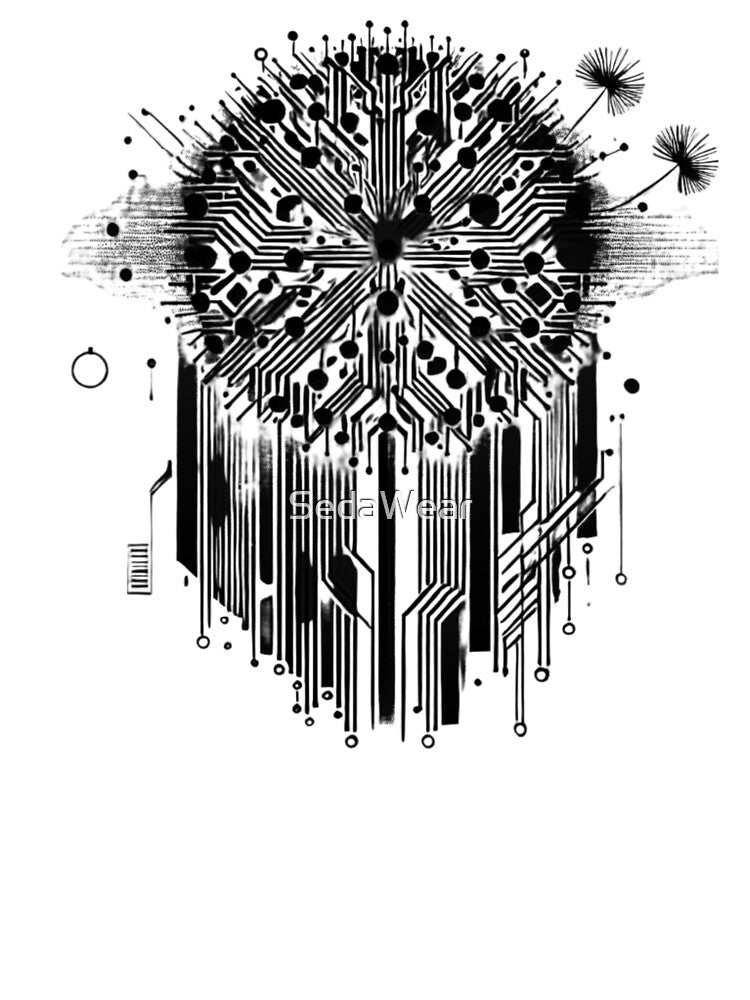 Cyber Bloom – Abstract Circuit Dreamcatcher Design by SedaWear