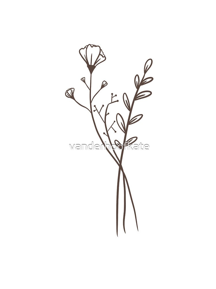 Simple little flowers (Brown-ish) by vanderhoofkate