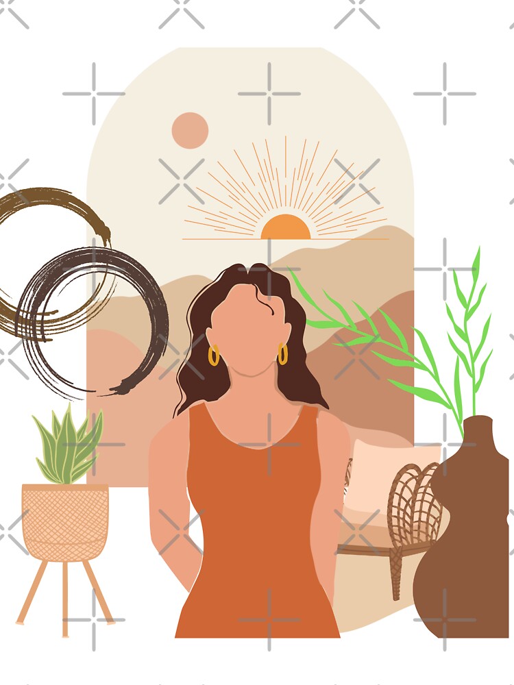 Boho Style Woman Sunshine by ARTCLAYSTO