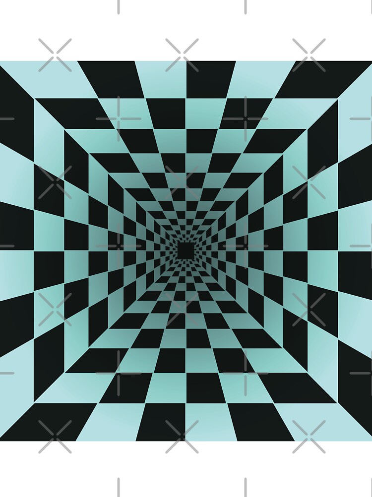Tunnel-shaped checkered perspective by professorguru