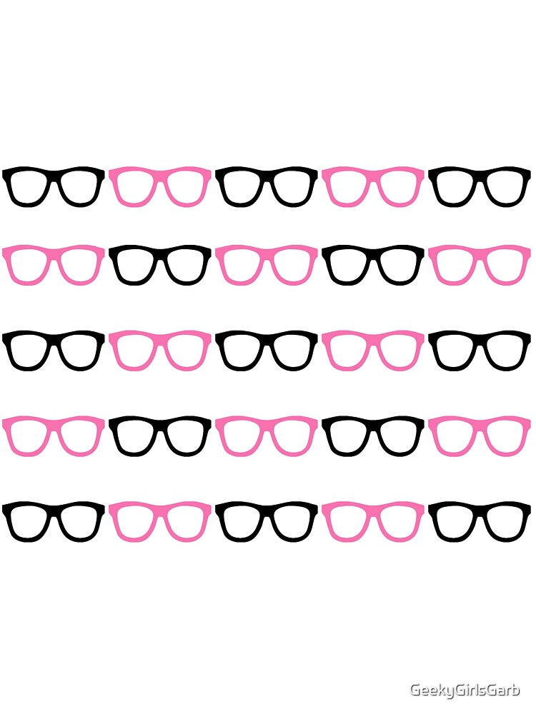 Black and Pink Nerd Glasses by GeekyGirlsGarb