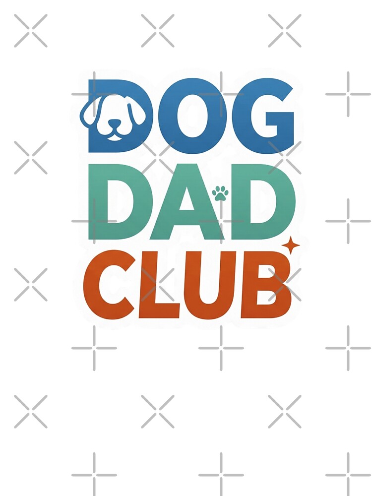 Dog Dad Club Funny Dog Lover Design by PawfectStickersCo
