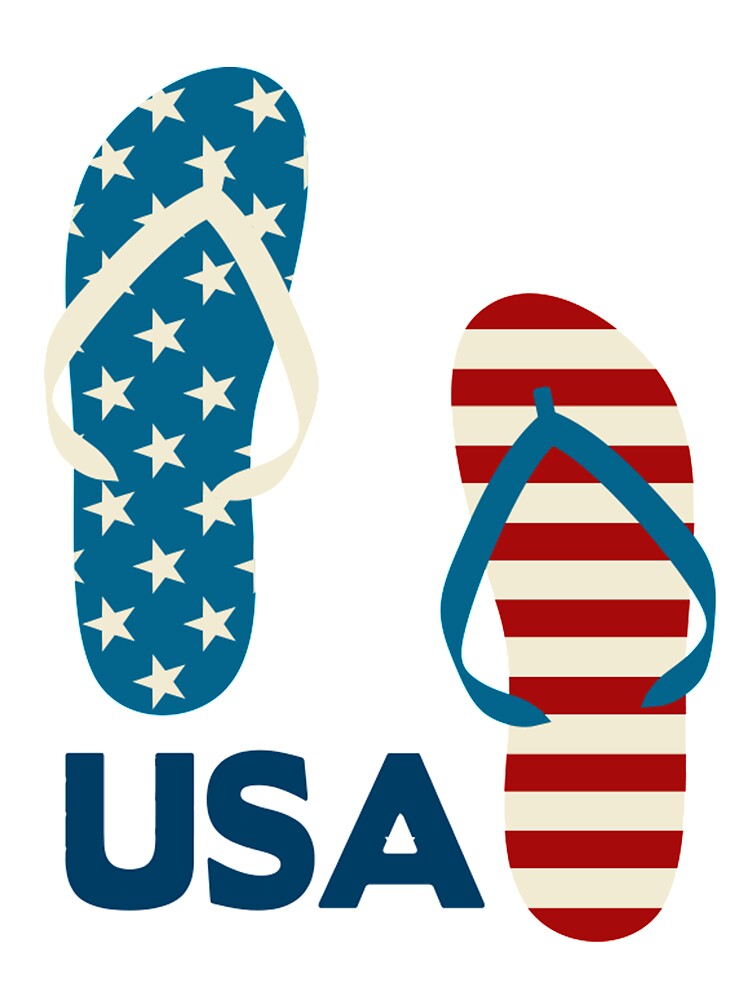 USA Flip Flops T-Shirt for Women and Women by AllStarMerch