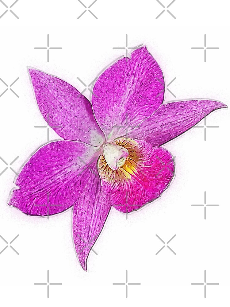 Pink Orchid flower Сolor print by artdragongift 15