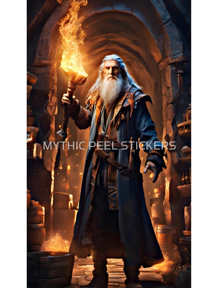 "Wizard of the Ages by MYTHIC PEEL STICKERS