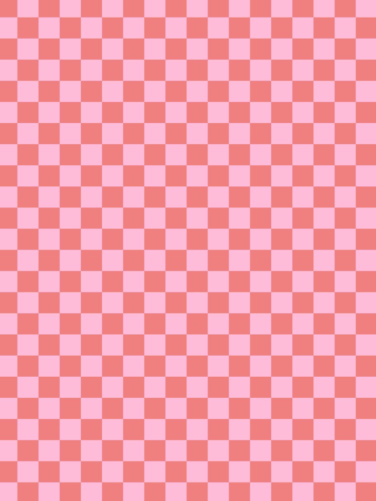 Cotton Candy Pink and Coral Pink Checkerboard by ColorsPatterns