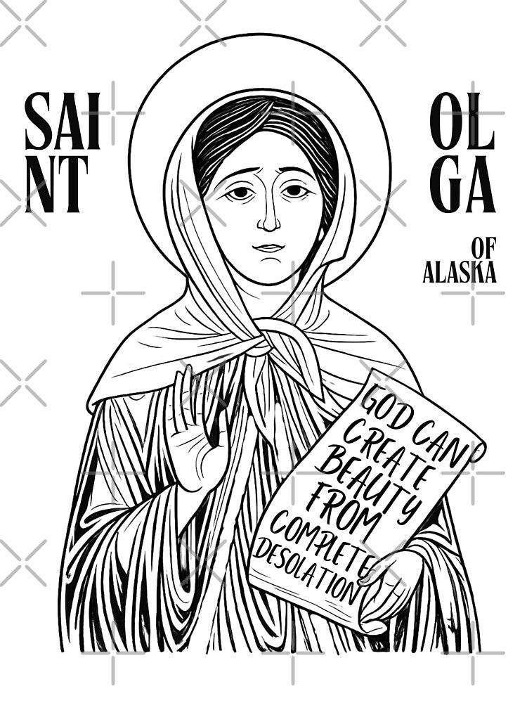 Saint Olga of Alaska Minimalist Icon by maddieelysse