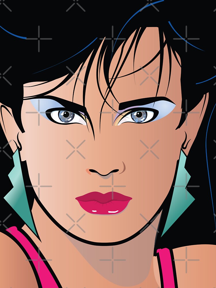 Pop Art Beautiful Woman Popart Portrait of Veronica by Frank Schuster