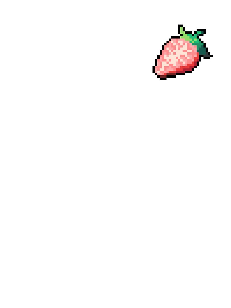 Pixel Strawberry Slice - pixel food art by LittleFoodShop