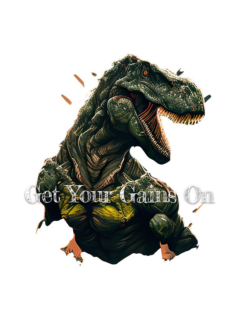 Get Your Gains On Bodybuilding Fitness Gym Workout Exercise Merch Print  Design by tengamerx