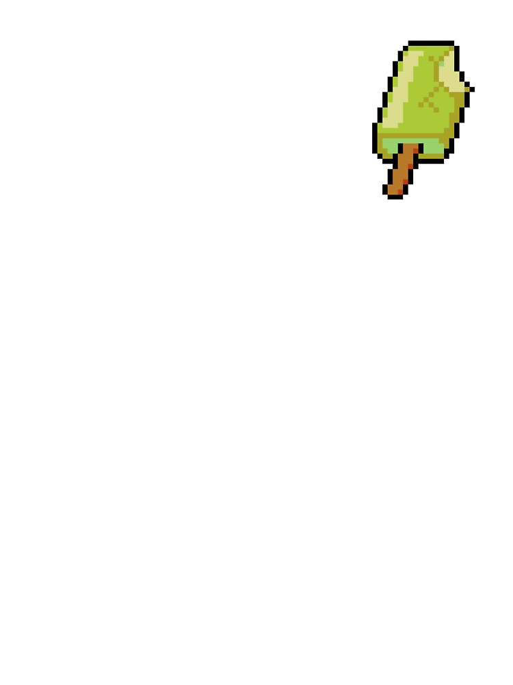 Pixel Banana and cream popsicle - pixel food art by LittleFoodShop