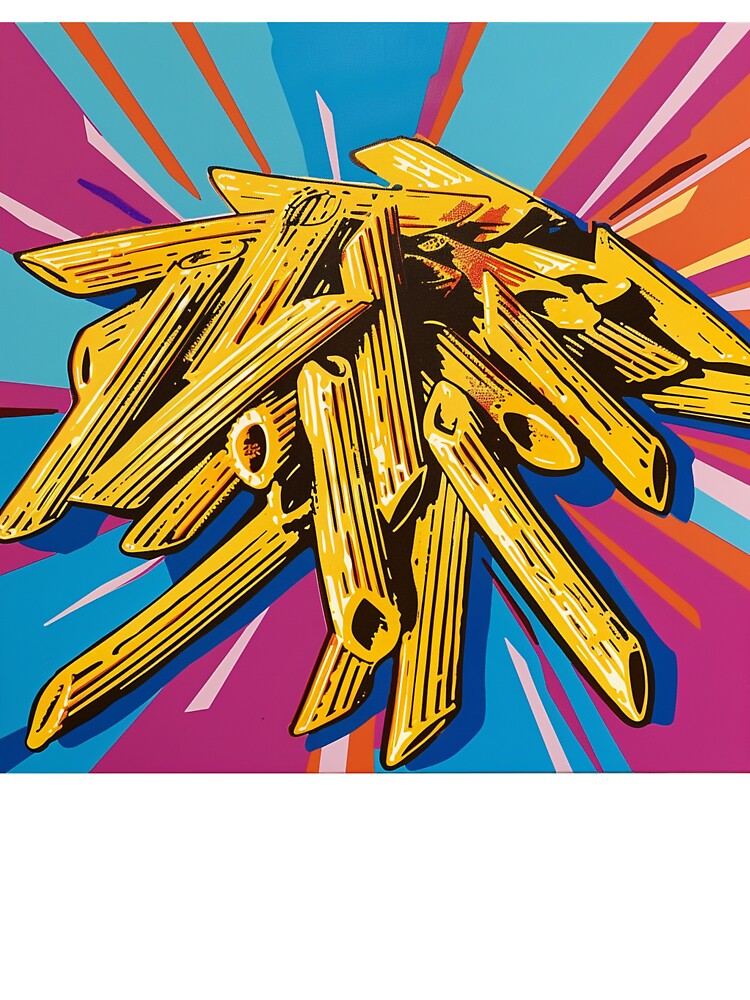 Penne Pasta Pop Art 4 by AstroRisq