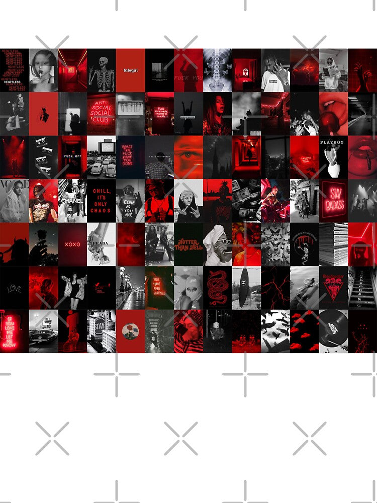 Red and Black Grunge Aesthetic Collage by sndparisian