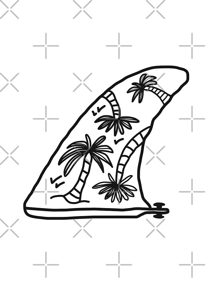 Surfing Palma tree surf Bali fin by Tropical Blood