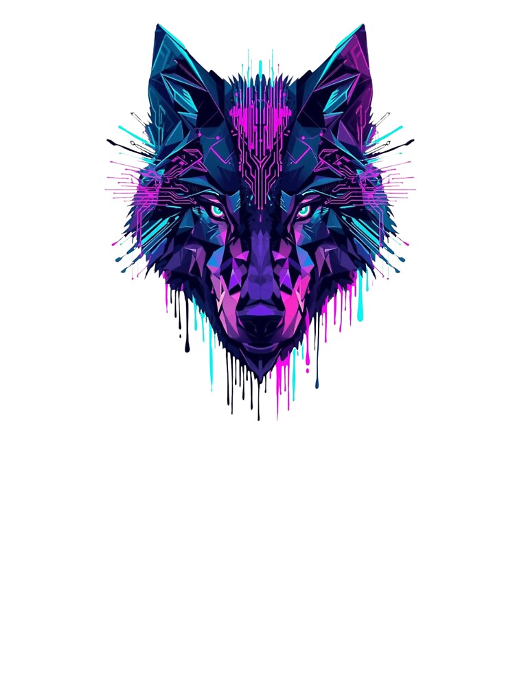 Geometric Wolf Head by garts