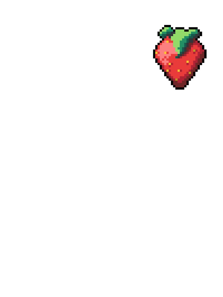 Pixel Strawberry - pixel food art by LittleFoodShop