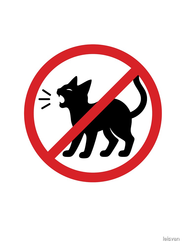 Cat Meow banned sign by leisvan