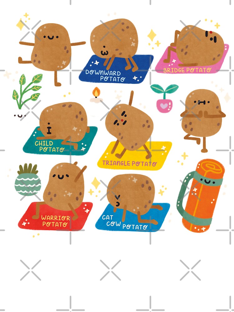 Yoga Potato by Figberrytea
