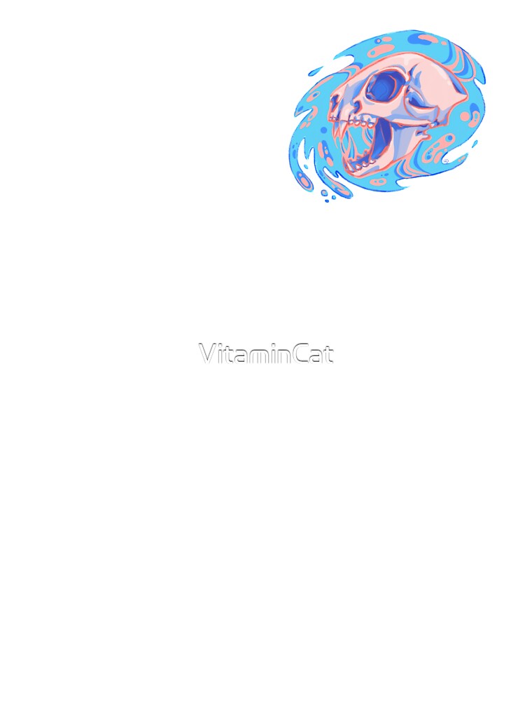 Cotton Candy Cat Skull by VitaminCat