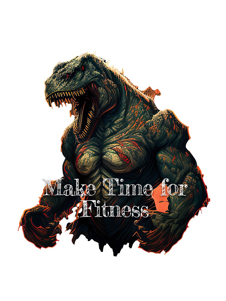 Make Time for Fitness Bodybuilding Fitness Gym Workout Exercise Merch Print Design by tengamerx