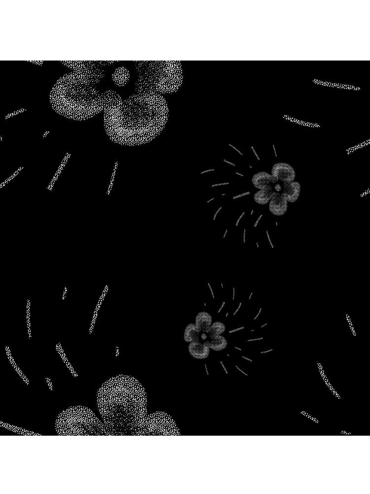 Flower flora stroke simple sketch black pattern by Yana Mustafina | Boho Soulful Designs