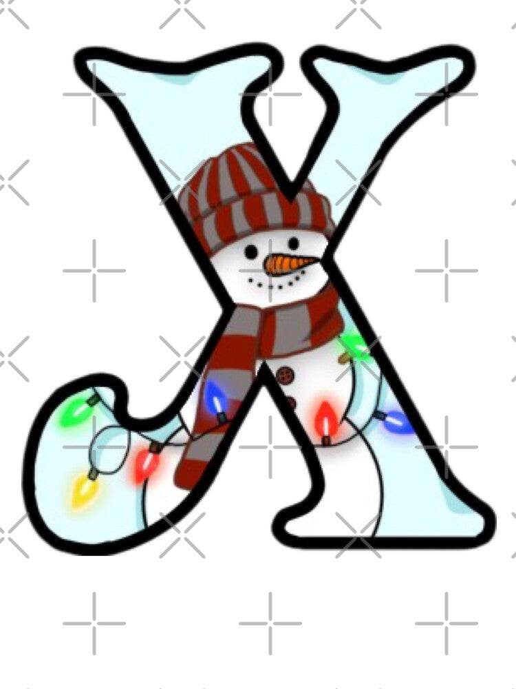 Holiday themed letter X by Artistkhg