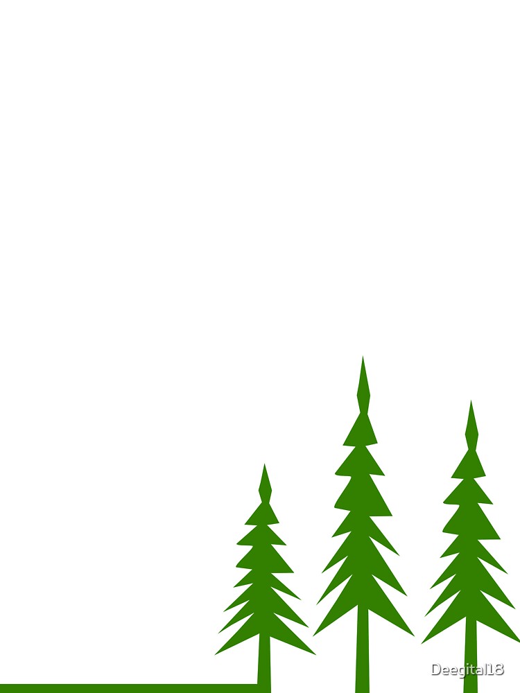 Minimalist Tree Forest - Simple abstract green design by Deegital18