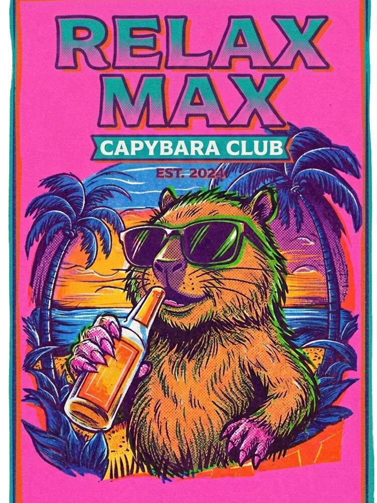 Relax Max Capybara Club – Sunset Chill Vibes by ArmPink