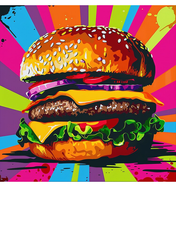 Hamburger Pop Art 5 by AstroRisq