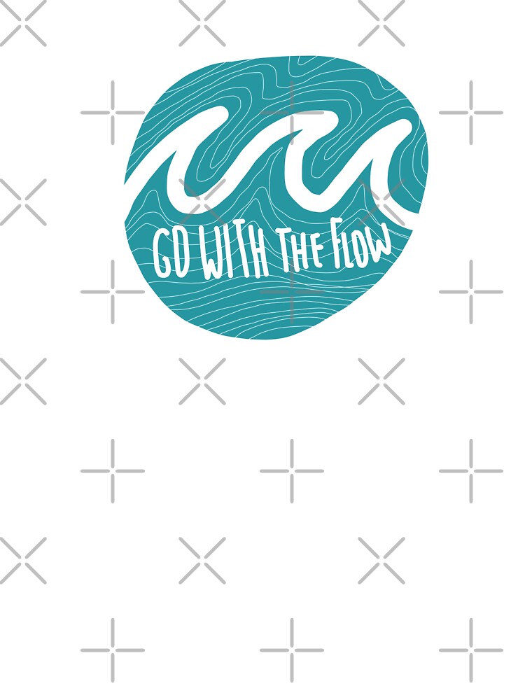 Go with the flow surfing minimalist quote by Tropical Blood