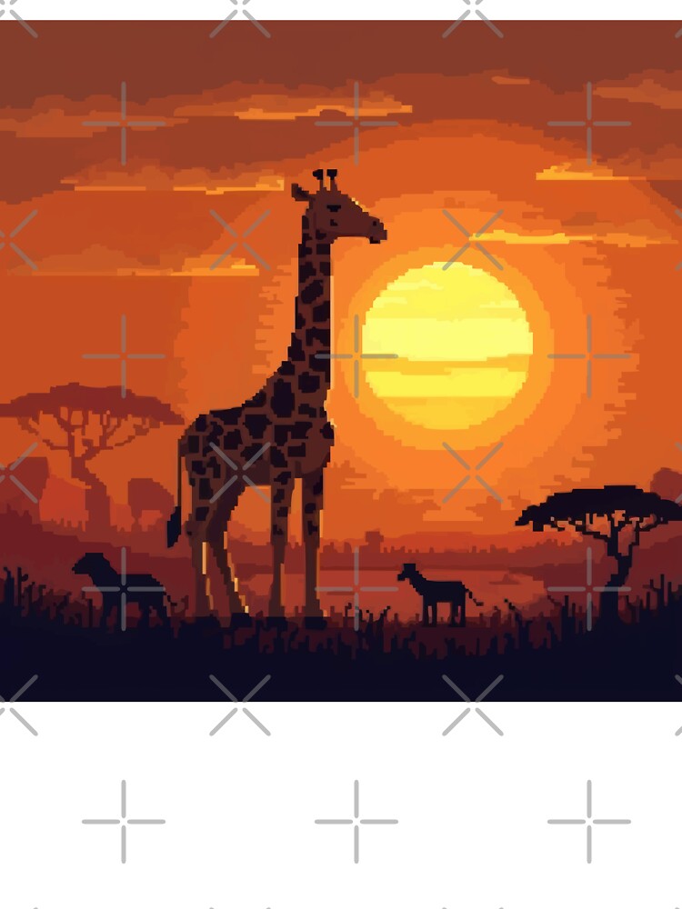 Giraffe at Dusk in Pixel Dreams by NaturePixel