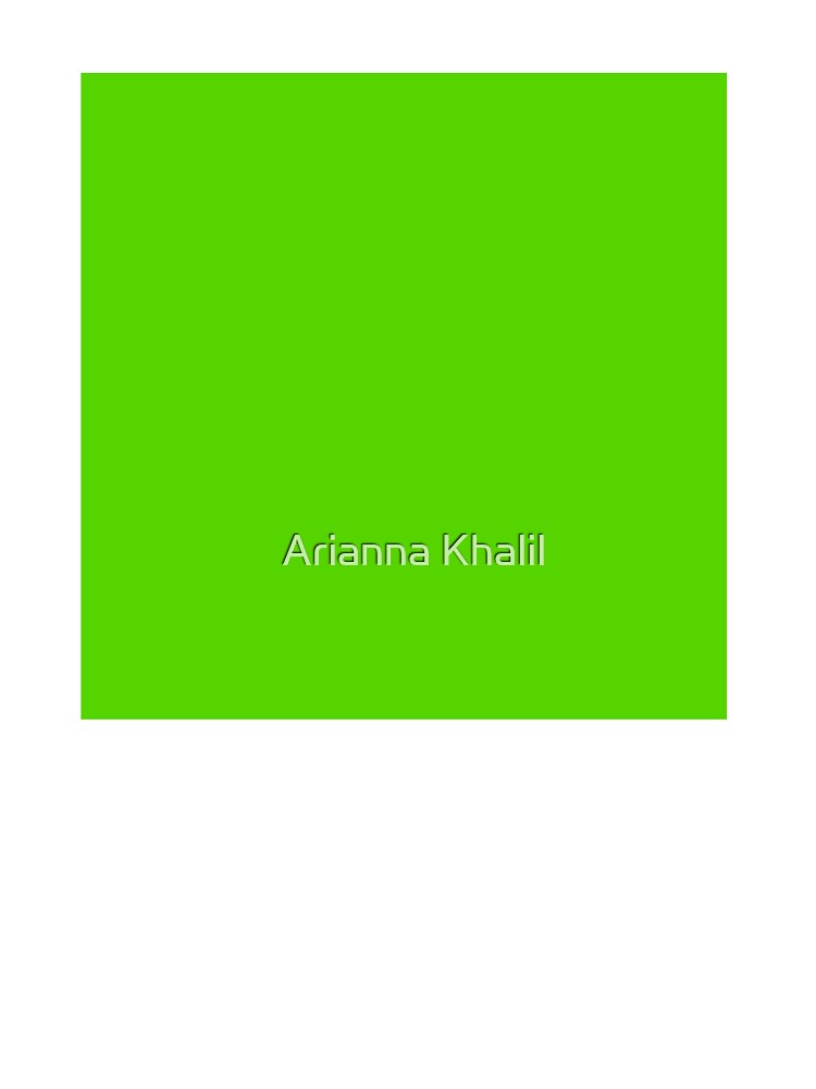 Solid Bright Green by Arianna Khalil
