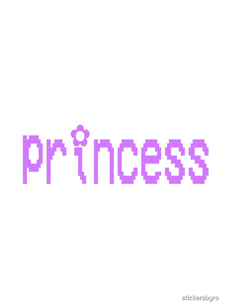 y2k purple video game "princess" text by stickersbyro ☆