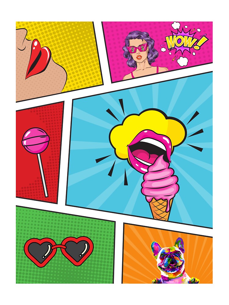 Colorful pop art, WOW! by ByNiran