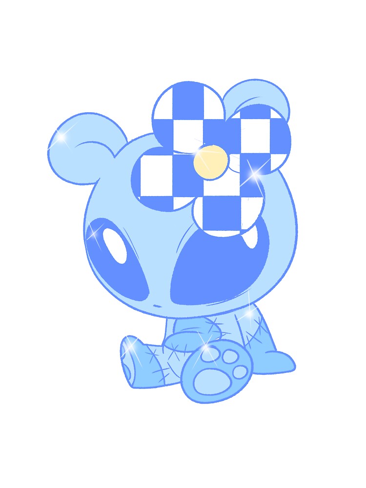 Flower Head Bear (blue) by gross-girl99