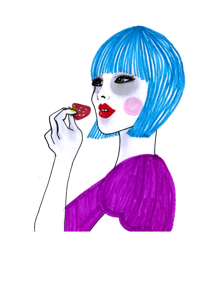 Pop Art Modern Woman Art Design Gift by HighArtDesigns