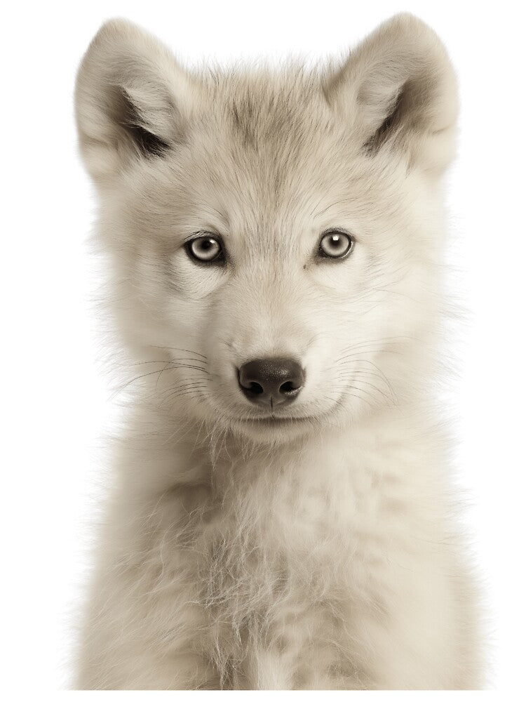 Adorable Baby Arctic Wolf for Cute Arctic Wolf lovers by LazyOwlStore