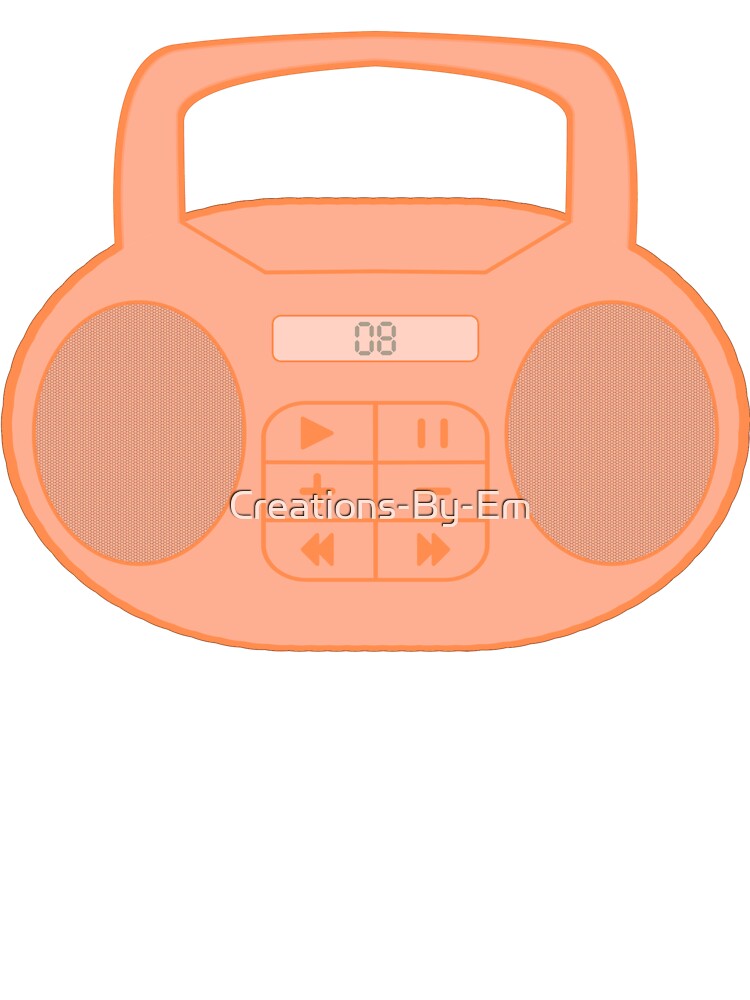 Early 2000s Aesthetic Y2K Peach Boom Box by Creations-By-Em