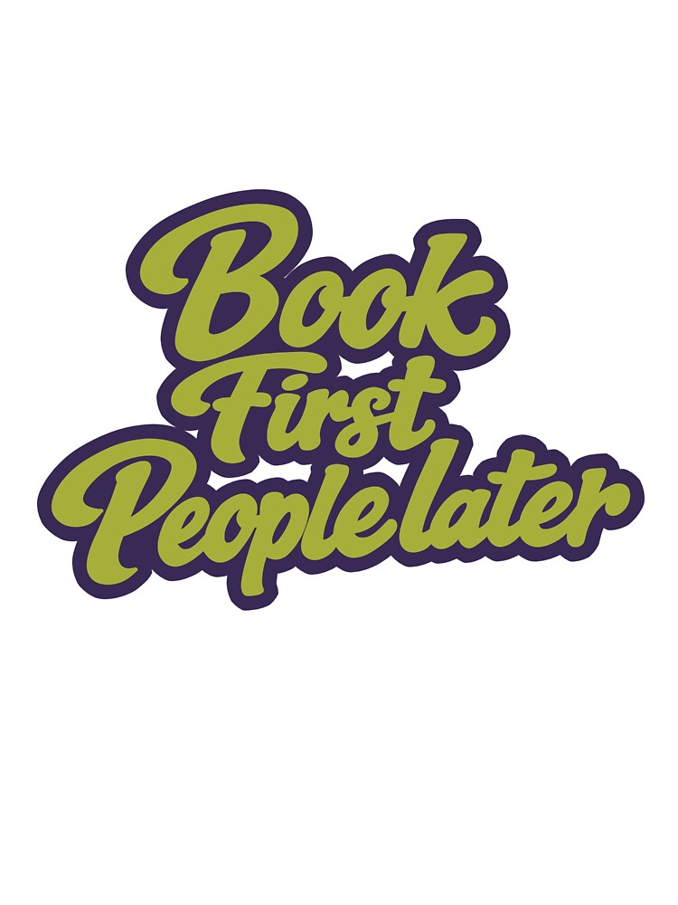 Book First People Later Funny Introvert by MichaelAdamArt