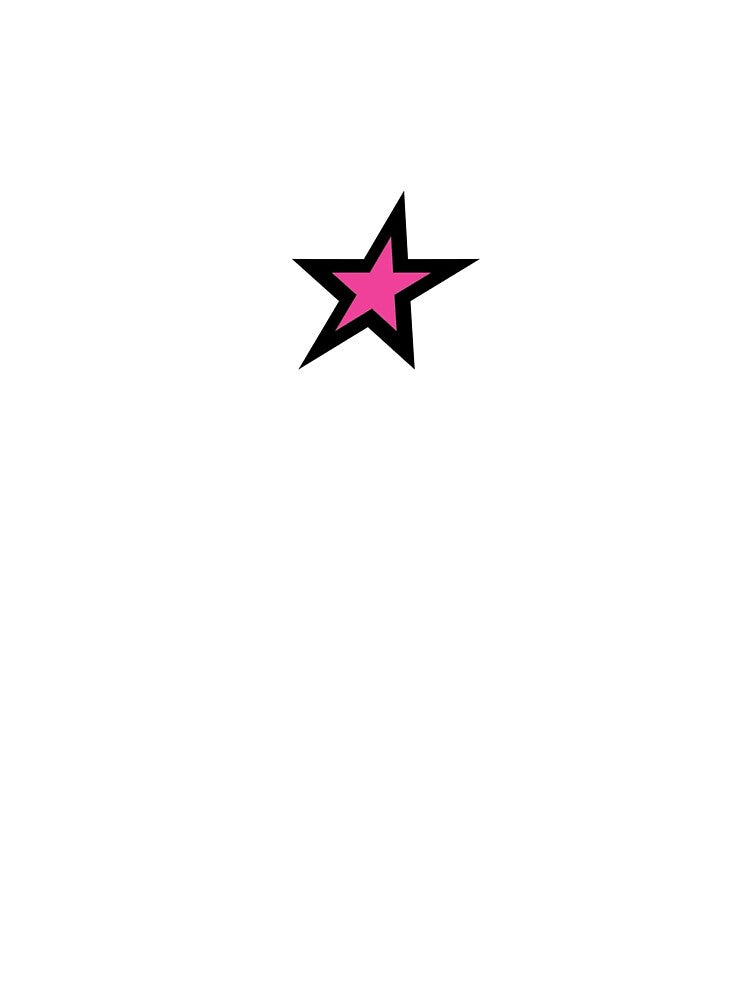 Pink + black star design by abbiejem