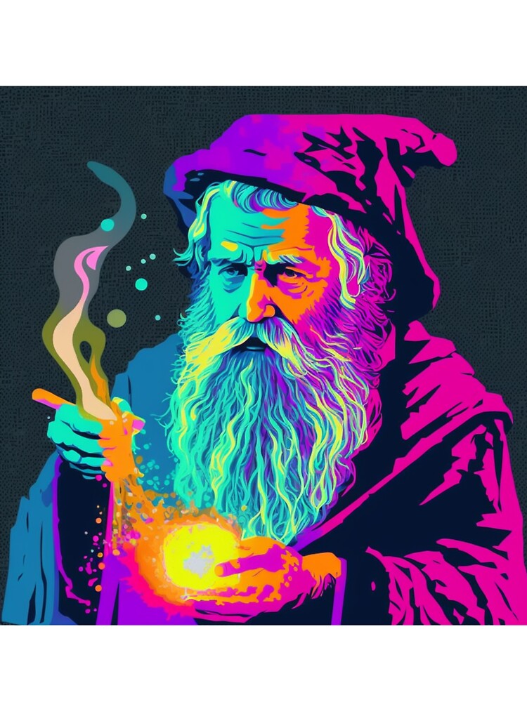 Wizard Casting a Spell Pop Art 3 by AstroRisq
