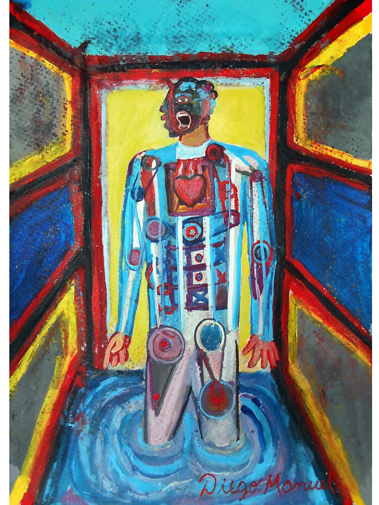 cubist study of a football fan by Diego Manuel Rodriguez