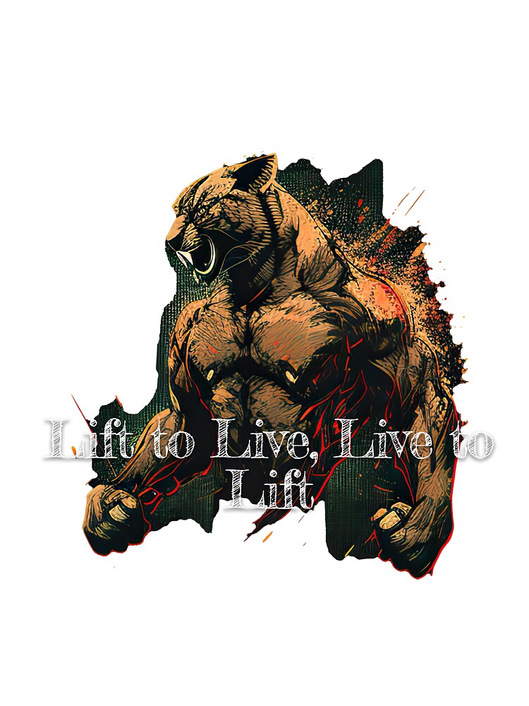 Lift to Live, Live to Lift Bodybuilding Fitness Gym Workout Exercise Merch Print Design by tengamerx