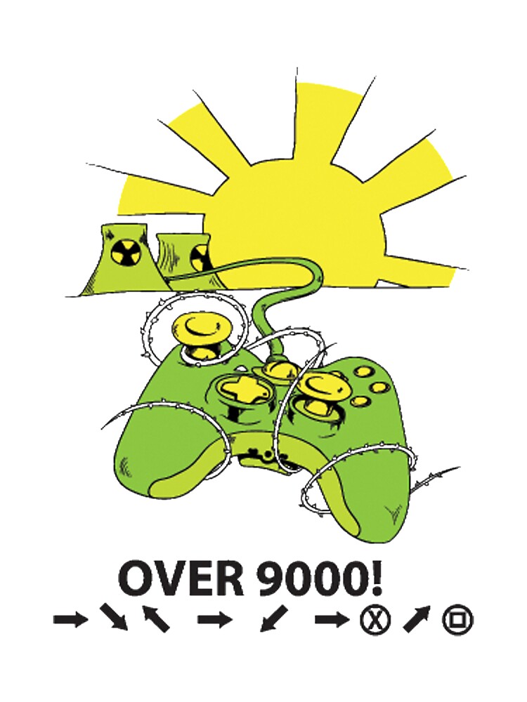 Over 9000 - Awesome gamer Gift by Teenation9