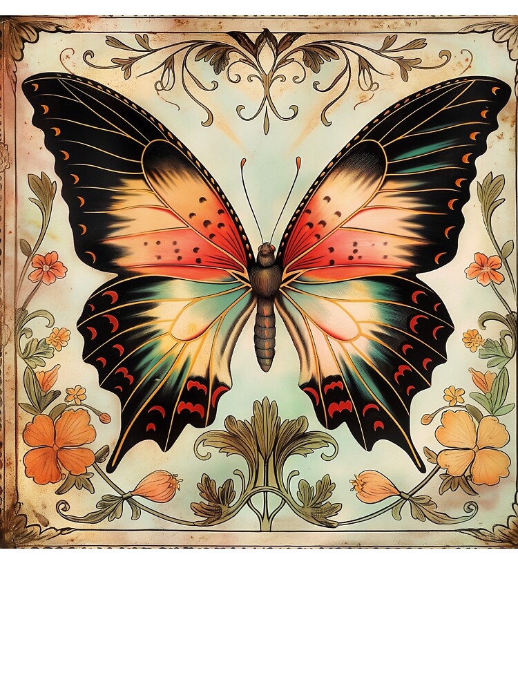 Boho Butterfly Baby Blue 70s by TheBohemianLark