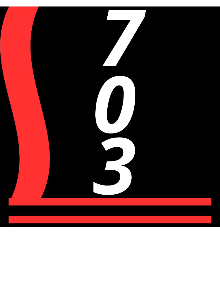 L703 BRAND. Straight red line,thick at botom. Vertical line with zigzag. by lukasz703