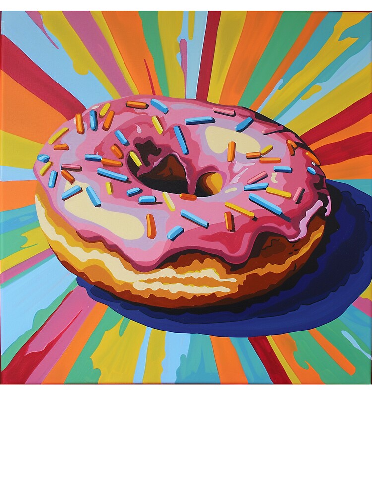 Iced Donut Pop Art 16 by AstroRisq