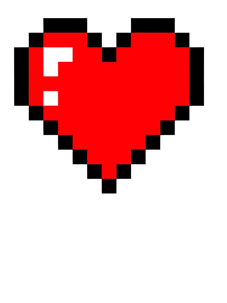 red heart pixel by ipoppppp